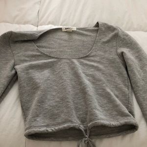 Garage Fleece lined Cropped long sleeve top